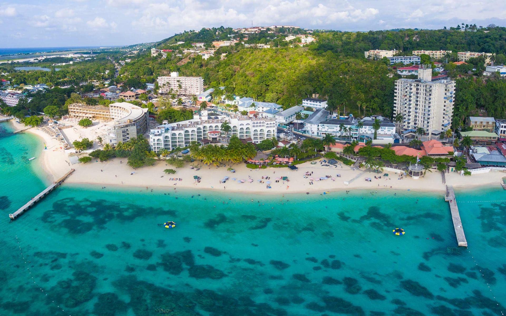Aerial view of the Montego Bay waterfront