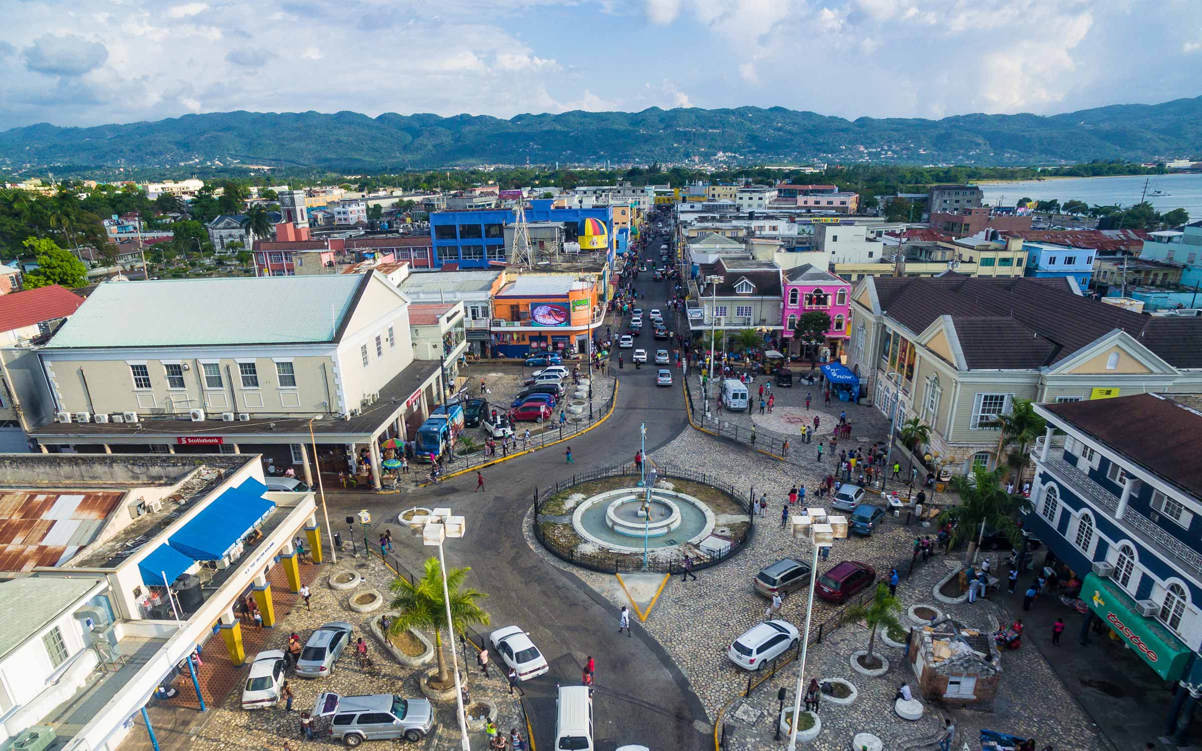 Sam Sharpe Square in downtown Montego Bay